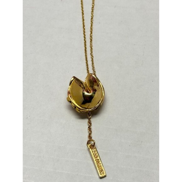 New Gold Fortune Cookie Necklace - Picture 5 of 6